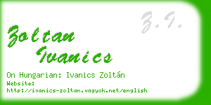 zoltan ivanics business card
